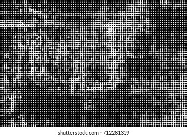 Abstract halftone background dotted. Vector monochrome texture. Black and white pattern futuristic. Texture for print and design