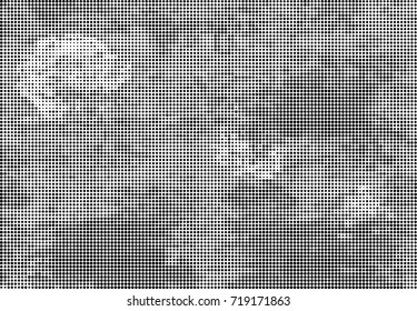 Abstract halftone background dotted. Vector monochrome texture. Black and white pattern futuristic. Texture for print and design