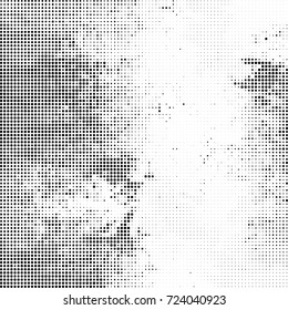 Abstract halftone background dotted. Vector monochrome texture. Black and white pattern futuristic. Texture for print and design