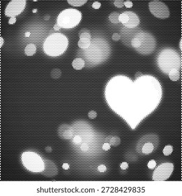 Um fundo de meio-tom abstrato com formas de bokeh de coração brilhante, perfeito para convites de casamento, cartões românticos e projetos estéticos suaves. Ótimo para promoções de Dia dos Namorados, sites com temas de amor e sobreposições de fotos de sonho.