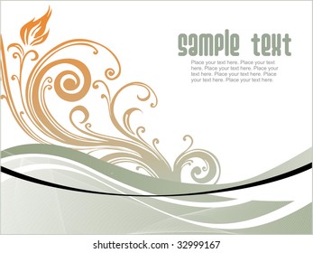 abstract halftone background with floral pattern