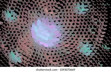 Abstract halftone background with a lot of flying butterflies. Vector clip art.