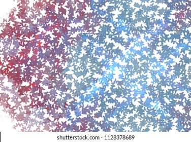 Abstract halftone background with a lot of flying butterflies. Vector clip art.