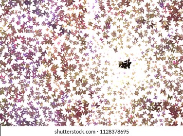 Abstract halftone background with a lot of flying butterflies. Vector clip art.