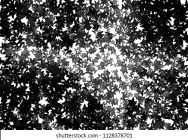 Abstract halftone background with a lot of flying butterflies. Vector clip art.