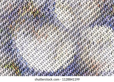 Abstract halftone background with a lot of flying butterflies. Vector clip art.