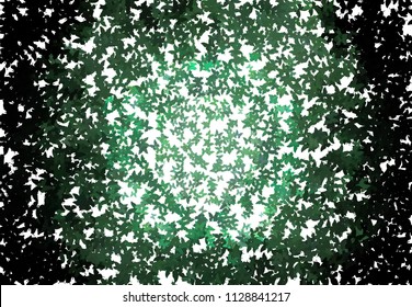 Abstract halftone background with a lot of flying butterflies. Vector clip art.