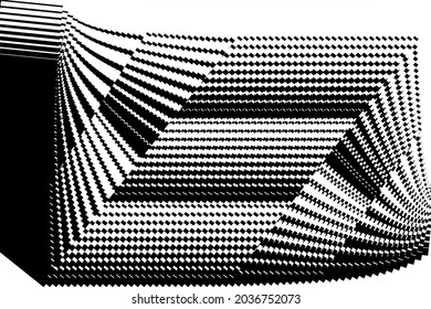 Abstract halftone background, geometric dynamic pattern, vector modern design texture.