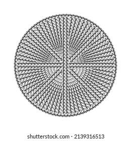 Abstract halftone background, geometric dynamic pattern, vector modern design texture.