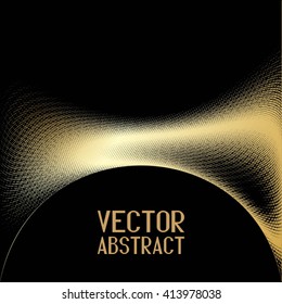 Abstract Halftone Background. Golden Dots Pattern. Vector Illustration