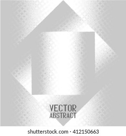 Abstract Halftone Background. Grey White Dots Pattern. Vector Illustration