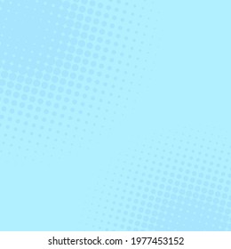 Abstract halftone background. Grunge texture fade dotted gradient on blue background.