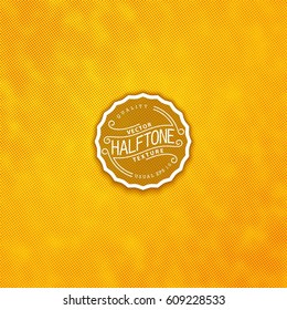 Abstract halftone background. High quality vector trace. Saturated yellow color