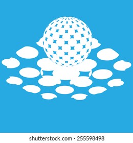 Abstract halftone. Abstract background illustration outbox 