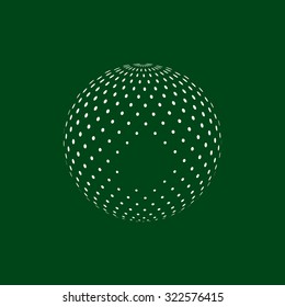 Abstract halftone background. Logo design. Green





