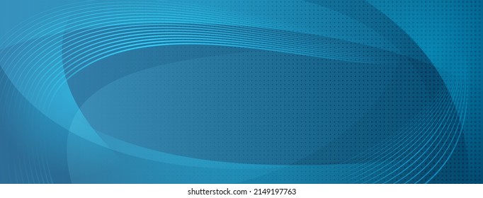 Abstract halftone background made of curved lines and small dots in light blue colors