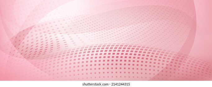 Abstract halftone background made of square dots in pink colors