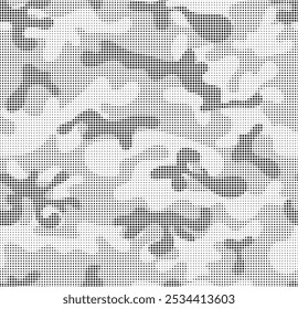 Fundo de meio-tom abstrato. Efeito de camuflagem militar ponto textura padrão sem costura.