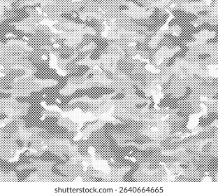Abstract halftone background. Military camouflage effect dot seamless pattern texture.	