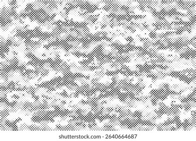 Abstract halftone background. Military camouflage effect dot seamless pattern texture.	