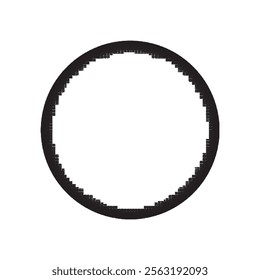 abstract halftone background noise circle frame halftone pattern minimalism modern texture vector