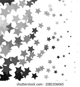 Abstract halftone background pattern. Black and white, gray star vector line illustration
