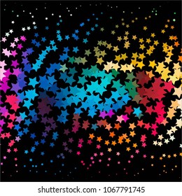 Abstract halftone background pattern. Colorful star vector line illustration

