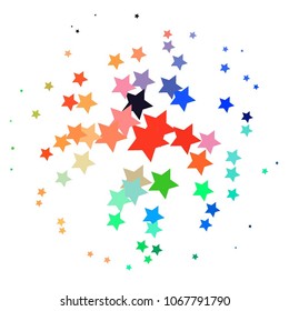 Abstract halftone background pattern. Colorful star vector line illustration
