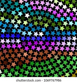 Abstract halftone background pattern. Colorful star vector line illustration
