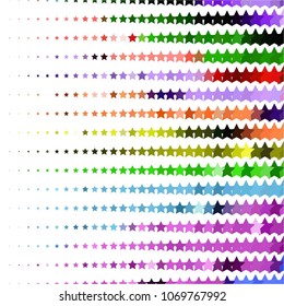 Abstract halftone background pattern. Colorful star vector line illustration
