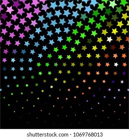 Abstract halftone background pattern. Colorful star vector line illustration
