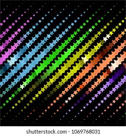 Abstract halftone background pattern. Colorful star vector line illustration
