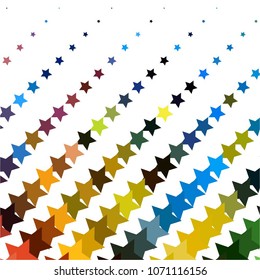 Abstract halftone background pattern. Colorful star vector line illustration
