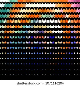 Abstract halftone background pattern. Colorful star vector line illustration
