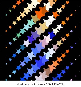Abstract halftone background pattern. Colorful star vector line illustration
