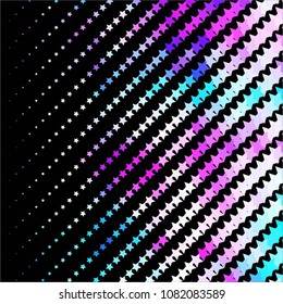 Abstract halftone background pattern. Colorful star vector line illustration
