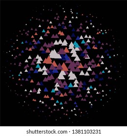 Abstract halftone background pattern. Geometric colorful vector line illustration