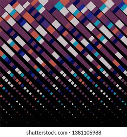 Abstract halftone background pattern. Geometric colorful vector line illustration