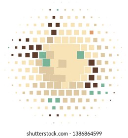 Abstract halftone background pattern. Geometric colorful vector line illustration