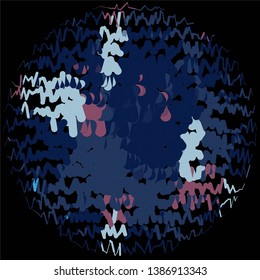 Abstract halftone background pattern. Geometric colorful vector line illustration