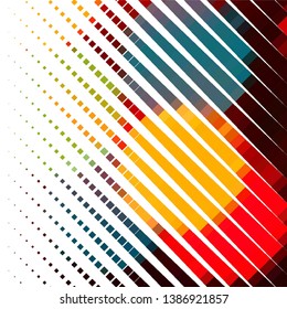 Abstract halftone background pattern. Geometric colorful vector line illustration
