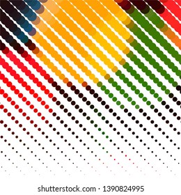 Abstract halftone background pattern. Geometric colorful vector line illustration