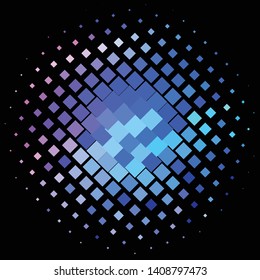 Abstract halftone background pattern. Geometric colorful vector line illustration
