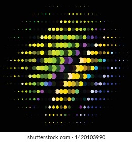 Abstract halftone background pattern. Geometric colorful vector line illustration