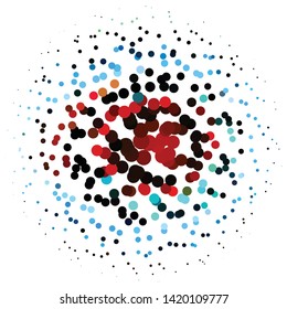 Abstract halftone background pattern. Geometric colorful vector line illustration