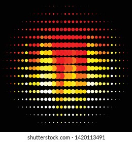 Abstract halftone background pattern. Geometric colorful vector line illustration