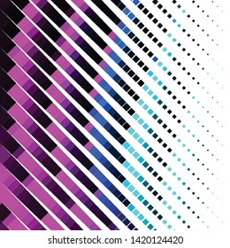 Abstract halftone background pattern. Geometric colorful vector line illustration