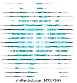 Abstract halftone background pattern. Geometric colorful vector line illustration