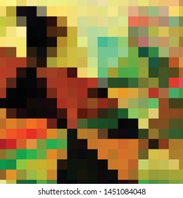 Abstract halftone background pattern. Geometric colorful vector line illustration