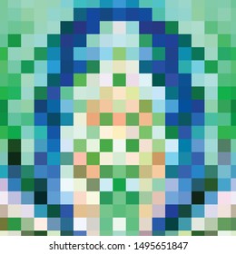 Abstract halftone background pattern. Geometric colorful vector line illustration